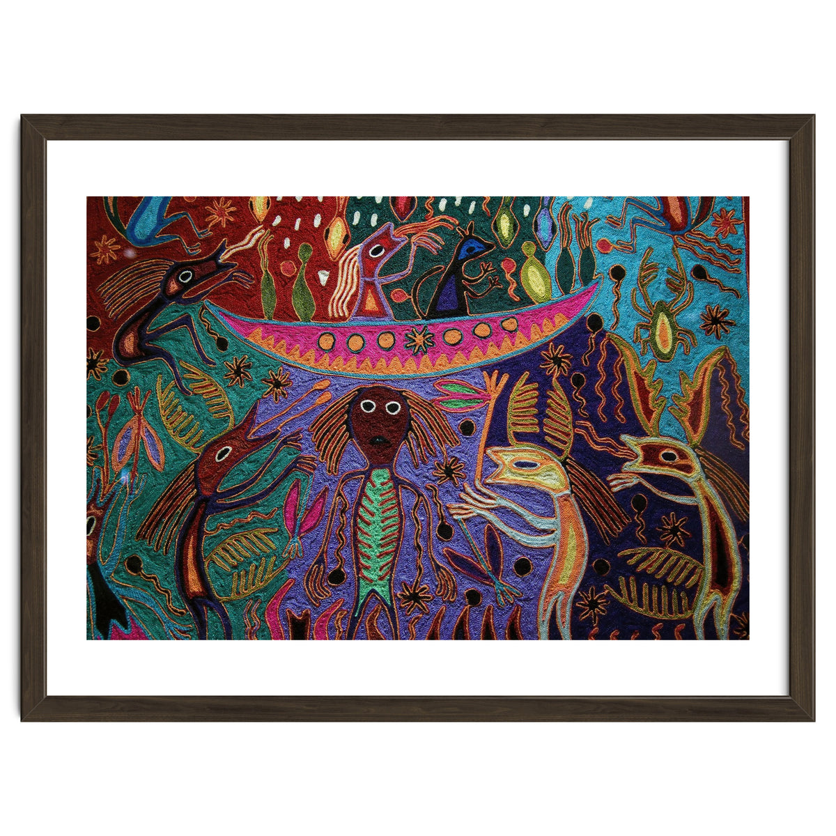 Mexico.Mexico city.National Museum of Anthropology. Huichol art.