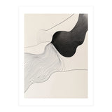 Abstract Black And White Organic Flowing Lines Art (Print Only) thumbnail