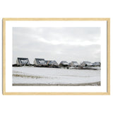 Snow covered houses on the hill thumbnail