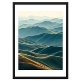 Minimalist Misty Mountain Landscape Wall Art thumbnail