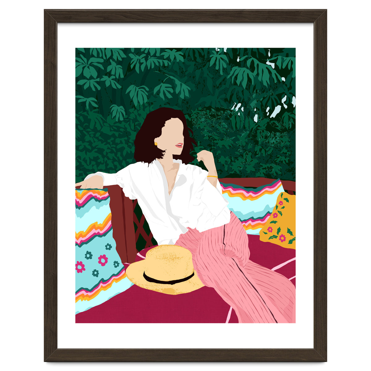 Bohemian Soul, Modern Boho Woman Decor Self Love, Self Care Portrait Fashion Patio Style Garden