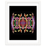 The Butterfly Effect Series 01, Paint Blot Mirror Colorful, Symmetrical Graphic, Eclectic Mandala thumbnail
