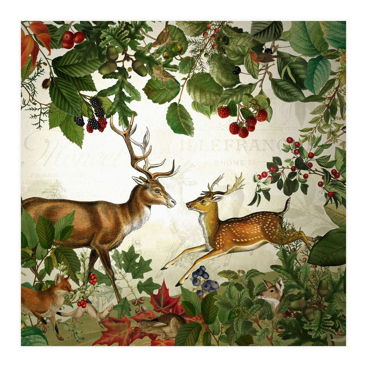 Nostalgic Autumn guardians of the forest 2 (Print Only)