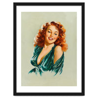 Portrait Of A Redhead Pinup Woman