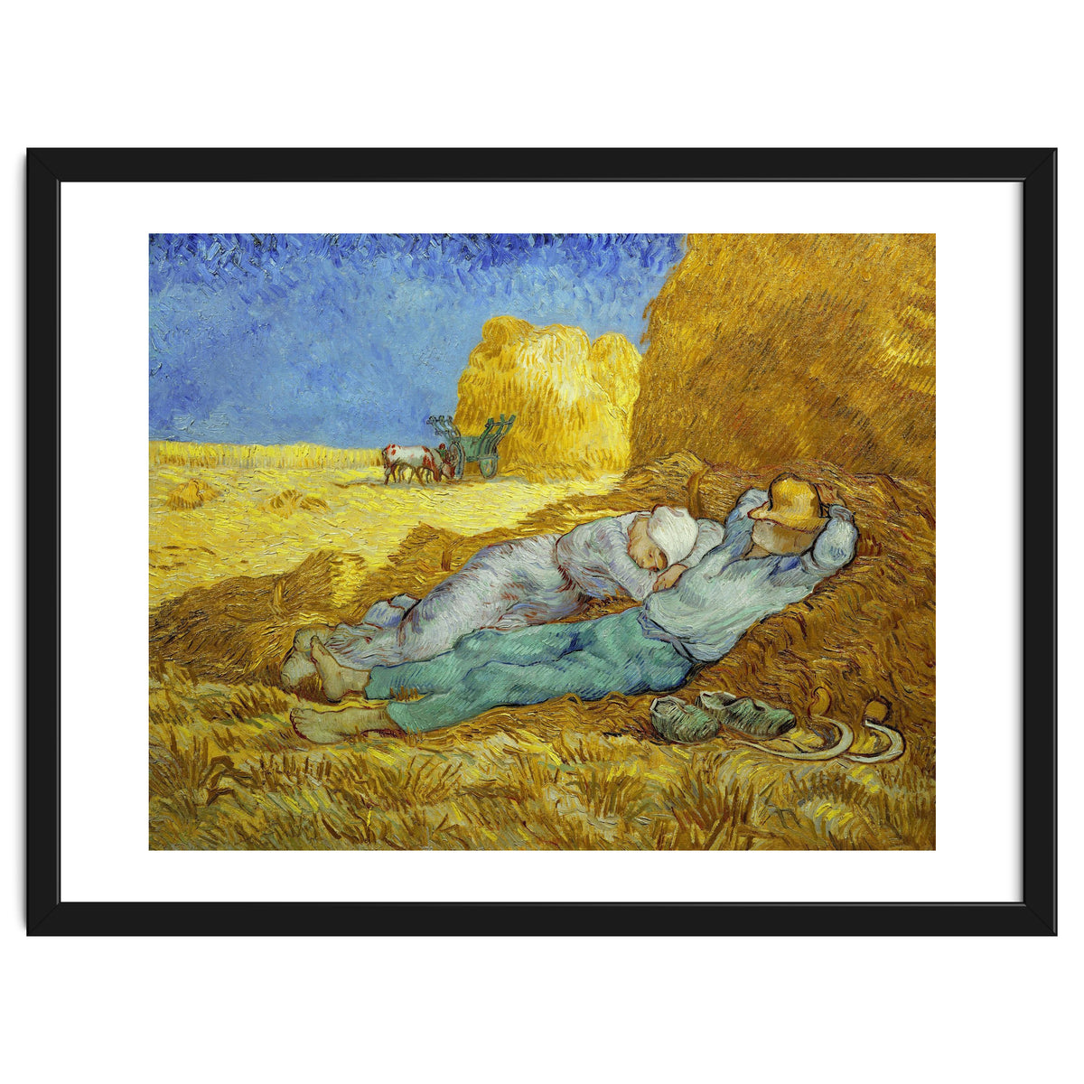Vincent Van Gogh / 'The Siesta (after Millet)', 1889-1890, Oil on canvas, 73 x 91 cm.
