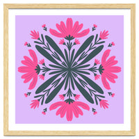Magenta mandala flowers