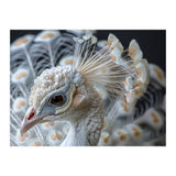 Close Up Albino Peacock Bird Portrait (Print Only) thumbnail