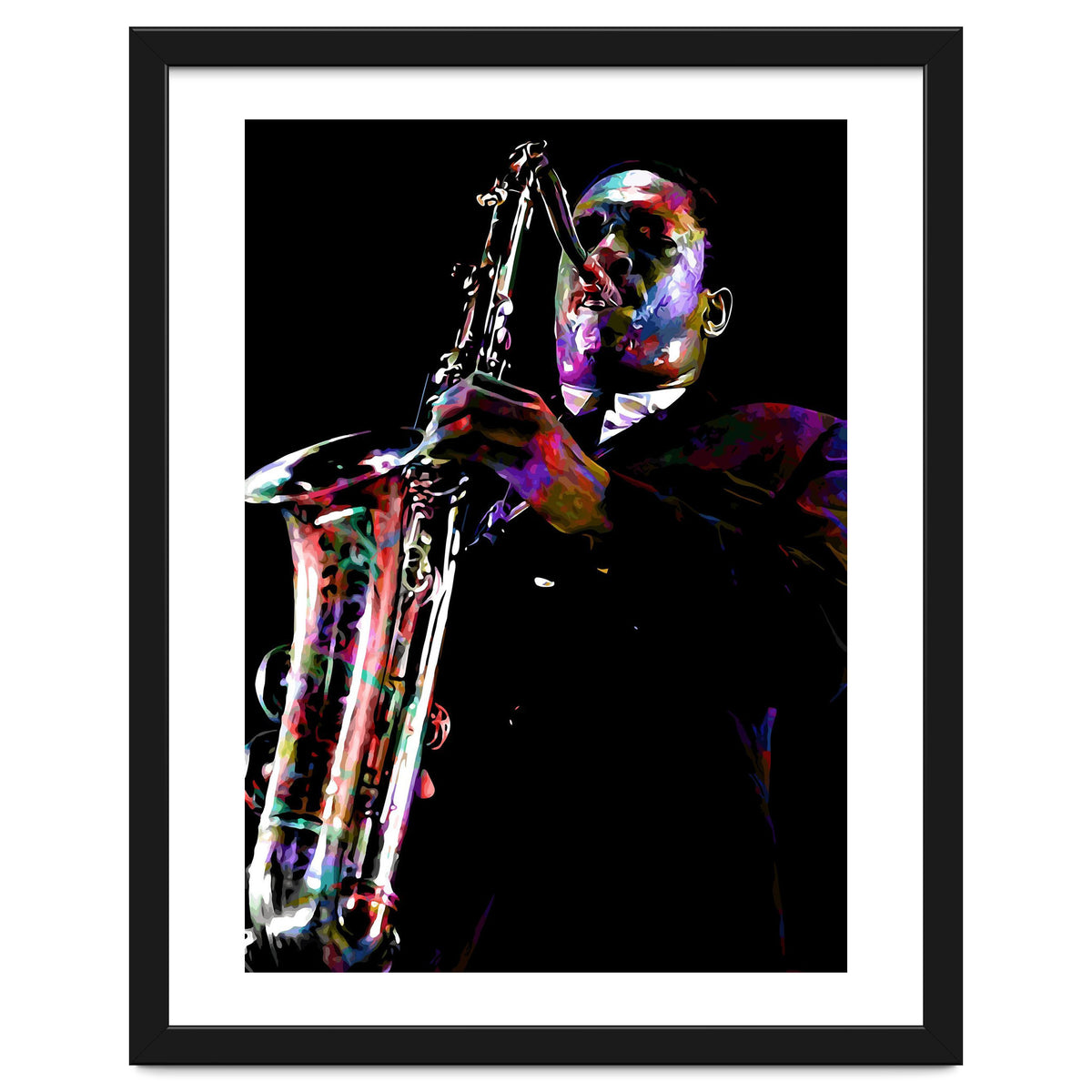 John Coltrane American Jazz Saxophonist Colorful