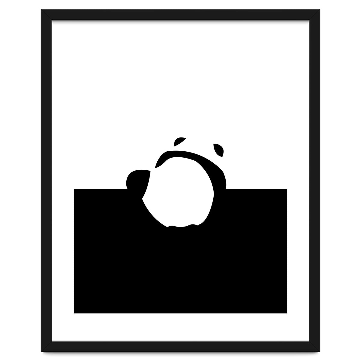 Find Your Feet, Panda Abstract Monochromatic Black & White, Wildlife Animals Cute Eclectic Bohemian Pets