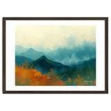 Long Title Misty Blue Mountain Range Landscape thumbnail