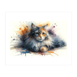 Whimsical Kitten Splash (Print Only) thumbnail