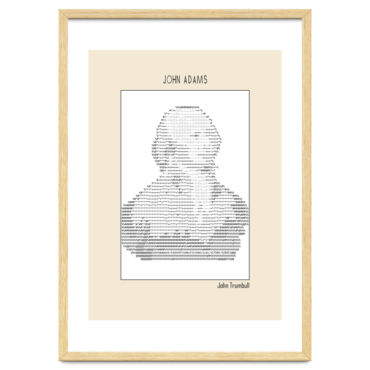 John Adams – John Trumbull (ascii Art)