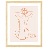 Femina, Abstract Minimal Woman Line Art Sketch, Drawing Feminine Empower Express thumbnail