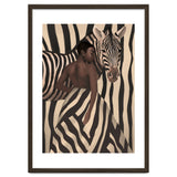 Woman And Zebra In Bold Stripes thumbnail