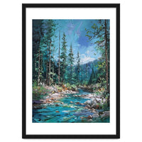 Whispers of the Azure Creek: A Textured Journey