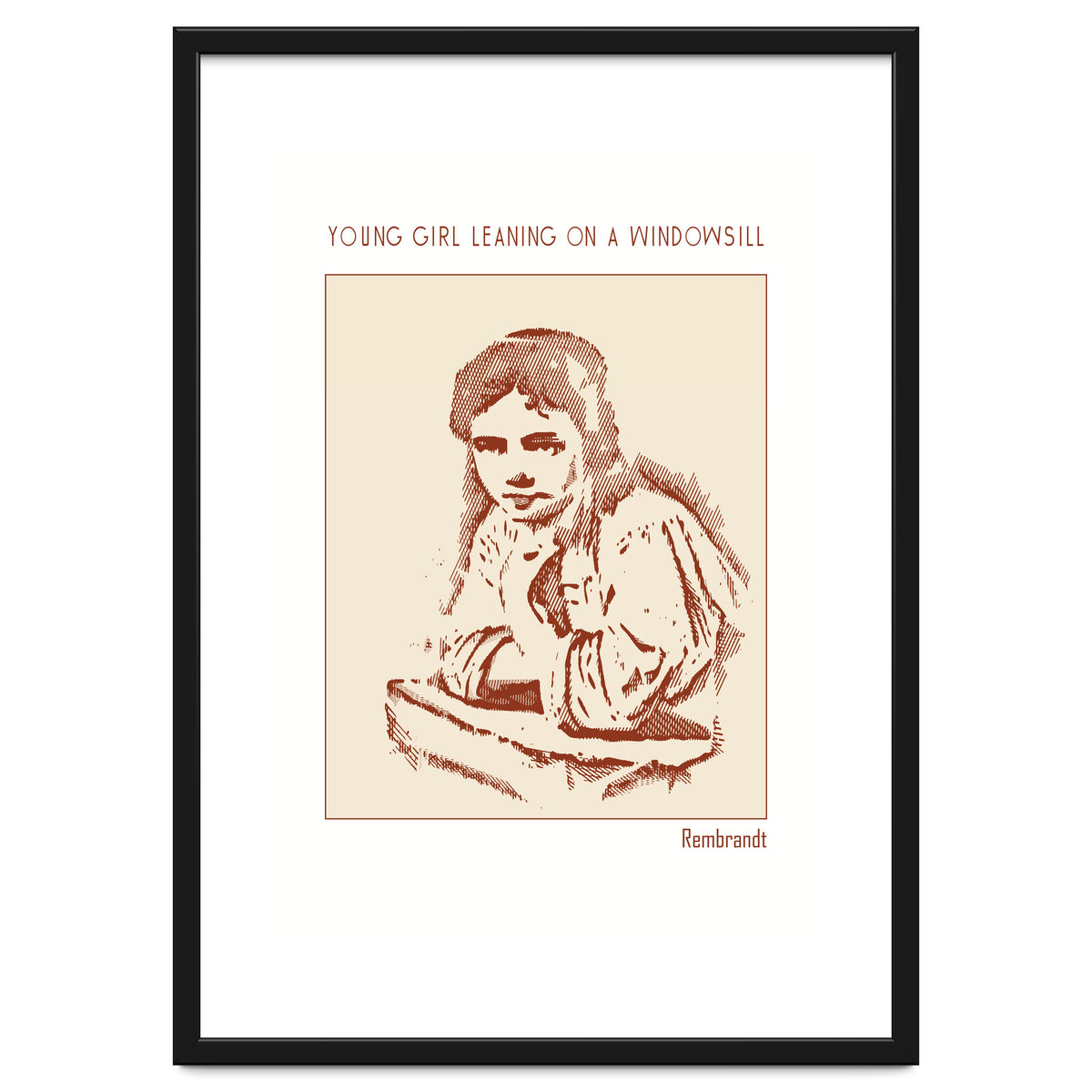 Young Girl Leaning On A Windowsill – Rembrandt Harmenszoon Van Rijn