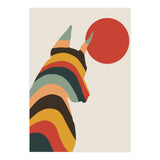 Dog Years, Rainbow Bohemian Animal, Pets Rise Dogs Retro, Eclectic Contemporary Solo (Print Only) thumbnail