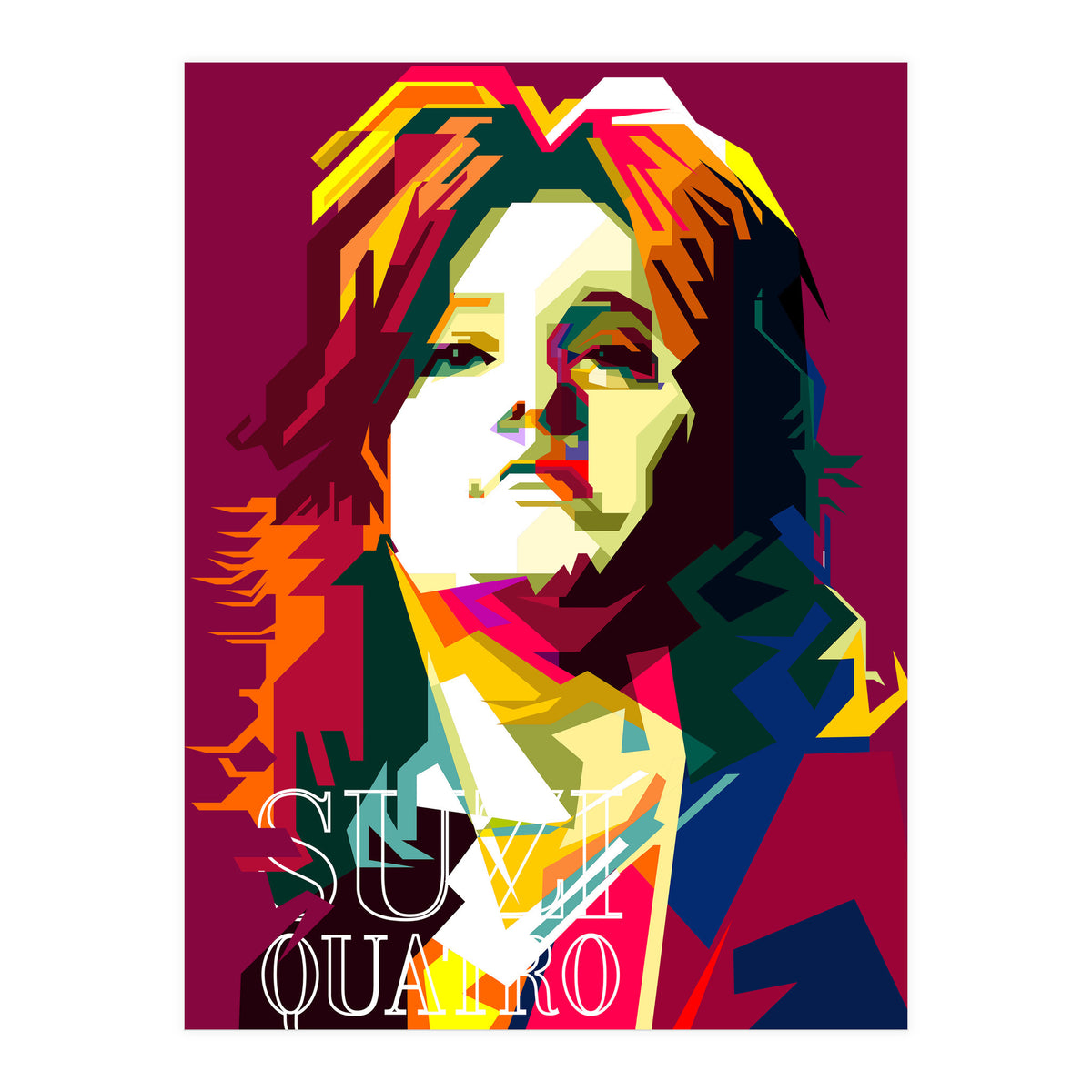 Suzi Quatro Blues Singer Pop Art WPAP (Print Only)