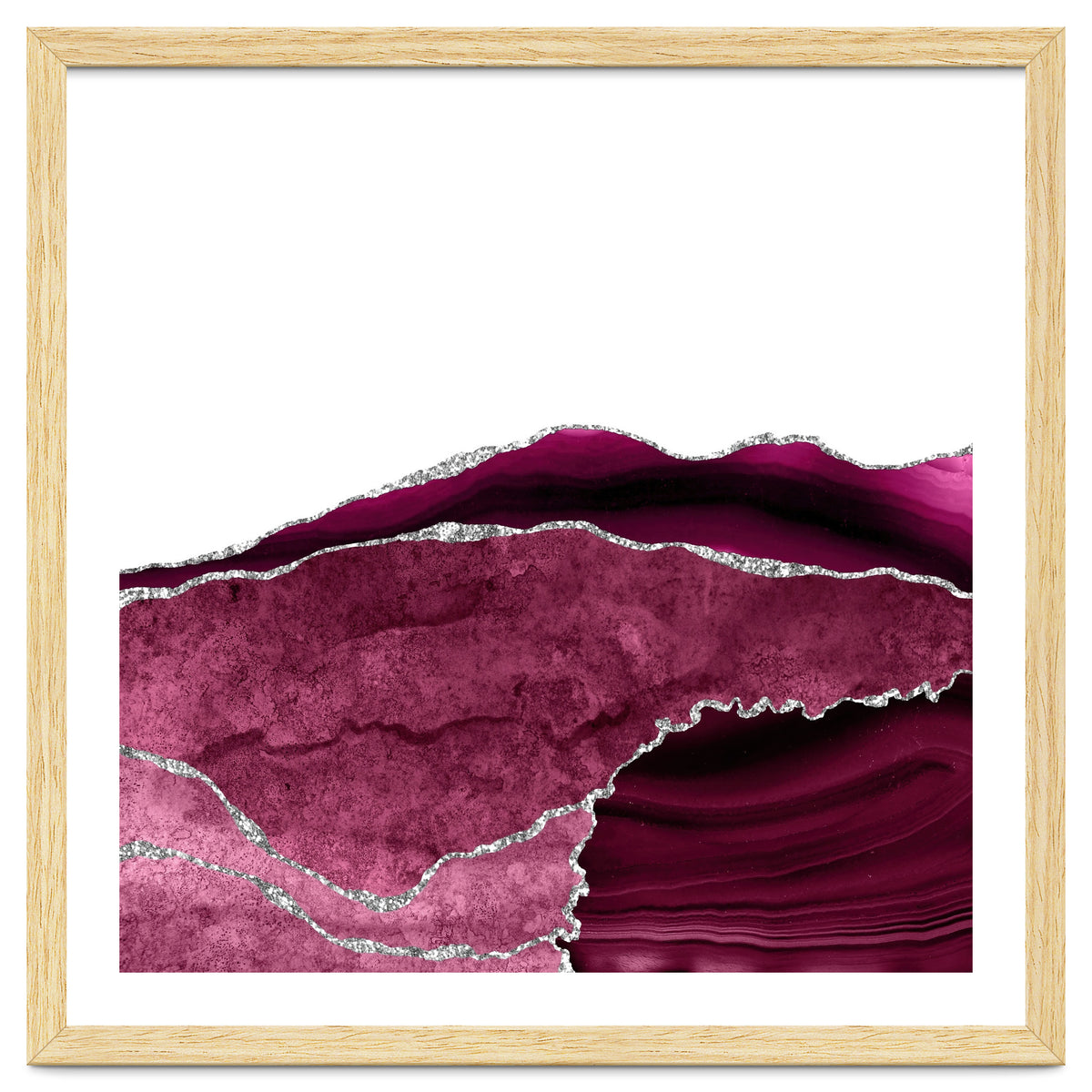 Burgundy & Silver Agate Texture 14