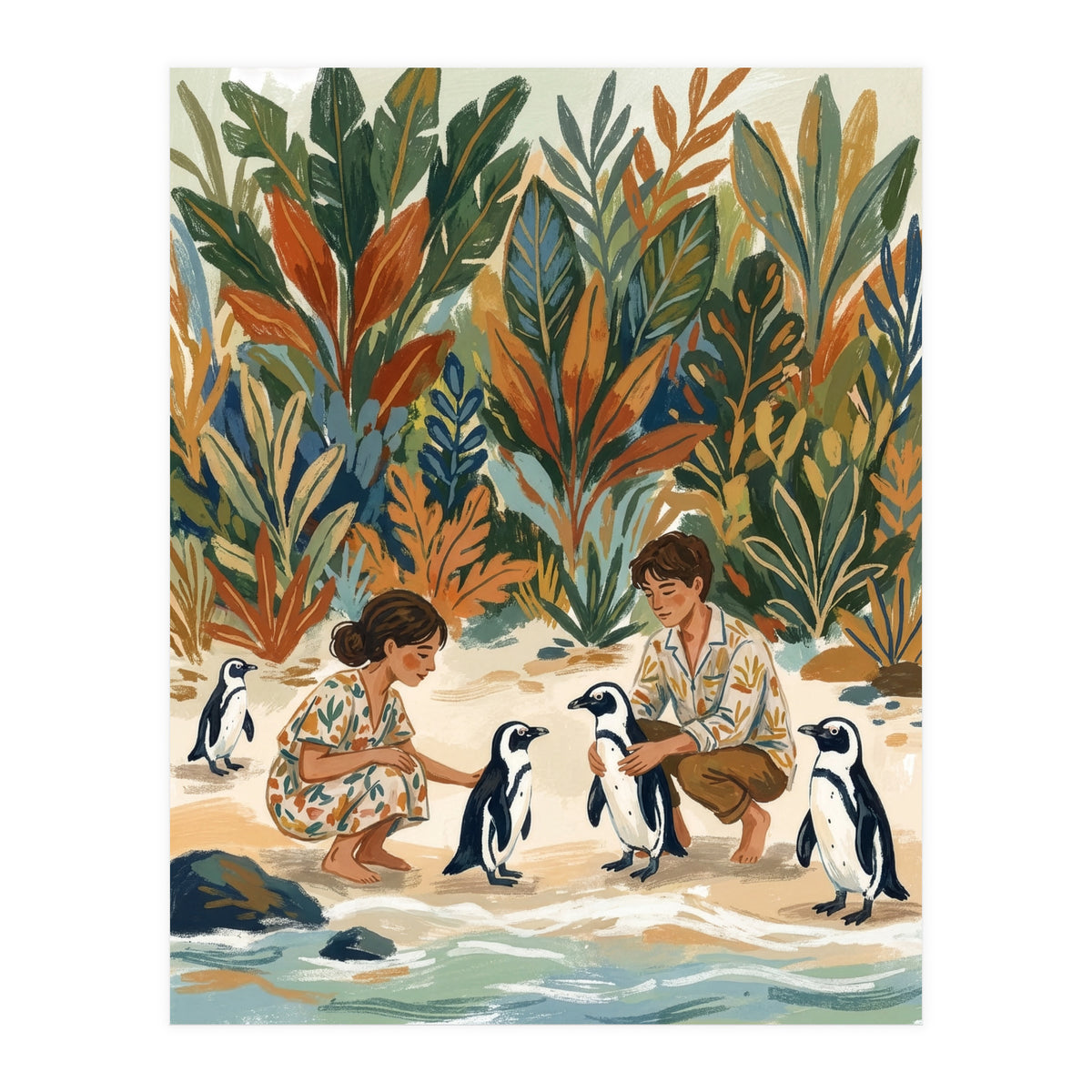 Wildlife Beach Gathering (Print Only)
