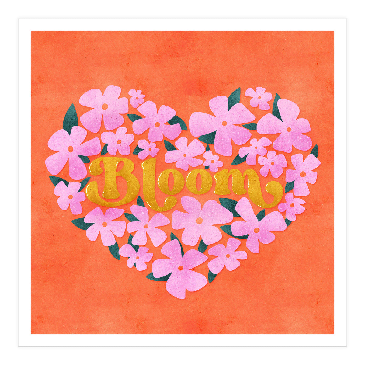 Bloom Floral Heart (Print Only)