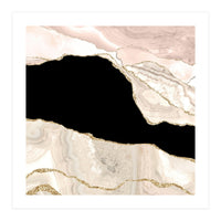 Ivory & Gold Agate Texture 01 (Print Only)