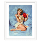 Pinup Sexy Girl Posing With Her Red Book thumbnail