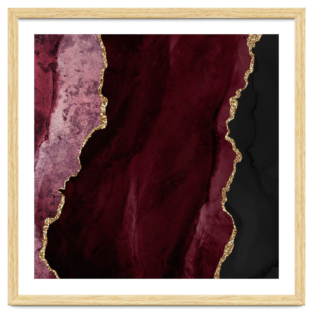 Burgundy & Gold Agate Texture 01