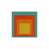JOSEF ALBERS - HOMAGE TO THE SQUARE GREEN RED YELLOW ORANGE  (Print Only) thumbnail