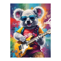 Koala Playing Guitar, Rock Graffiti (Print Only)