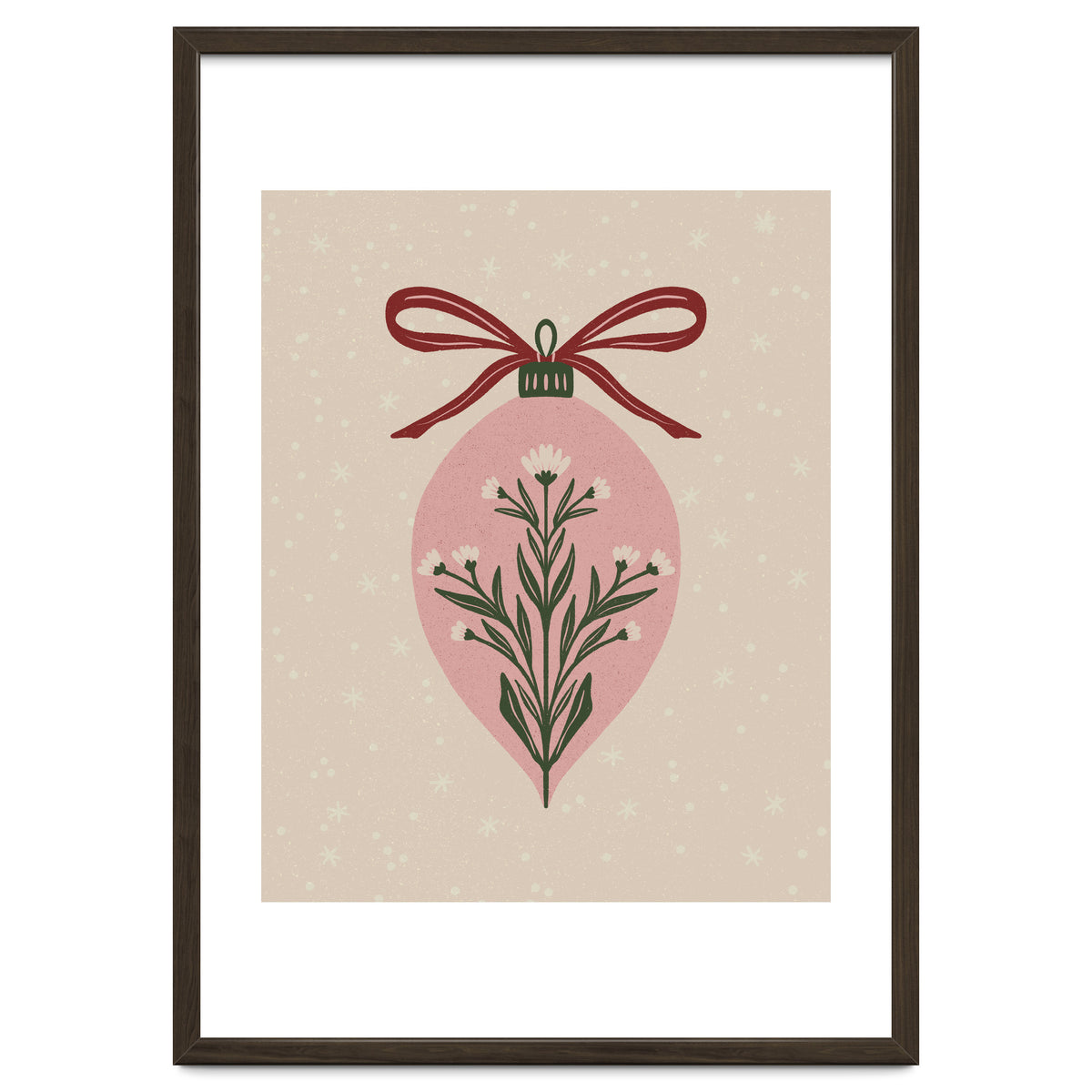 Christmas Floral Globe