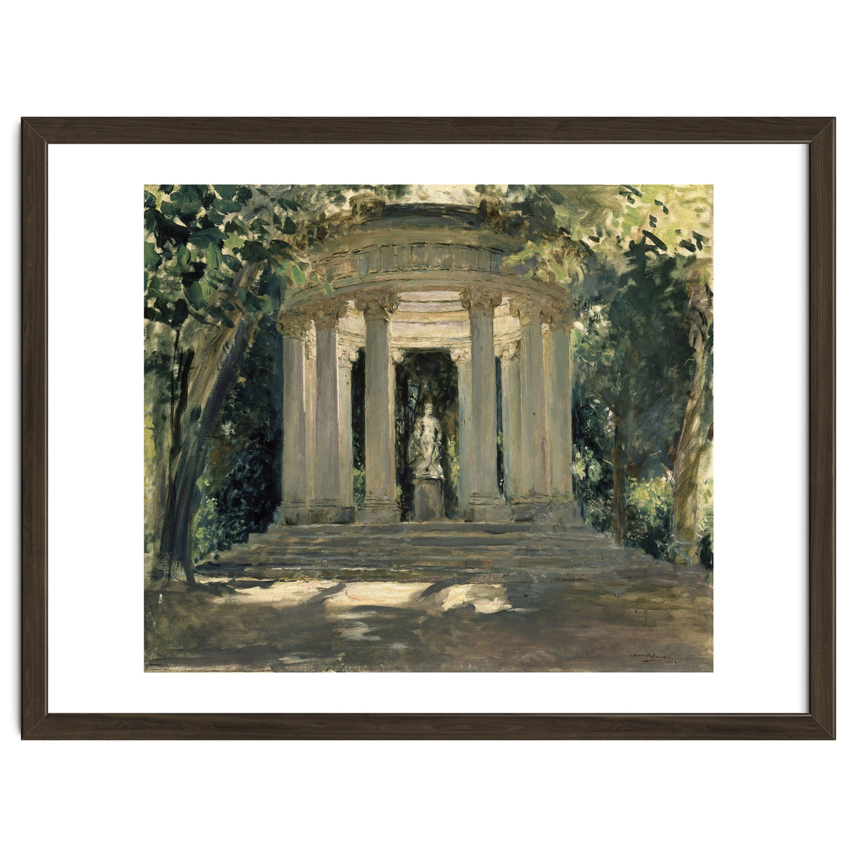 THE VILLA ADRIANA OF TIVOLI (ROME) - 1926 - OIL ON CANVAS - 0.60 X 0.70 M.