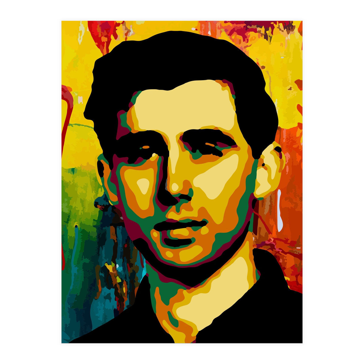 Andrew Goodman Activist Colorful Abstract Art (Print Only)