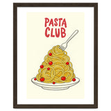 Pasta Club Illustration, Spaghetti and Tomatoes Art Print for Kitchen Wall Decor thumbnail
