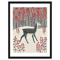 Fawn in a Winter Landscape