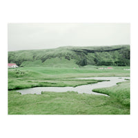 Pond and house in the middle of nowhere - Iceland  (Print Only)