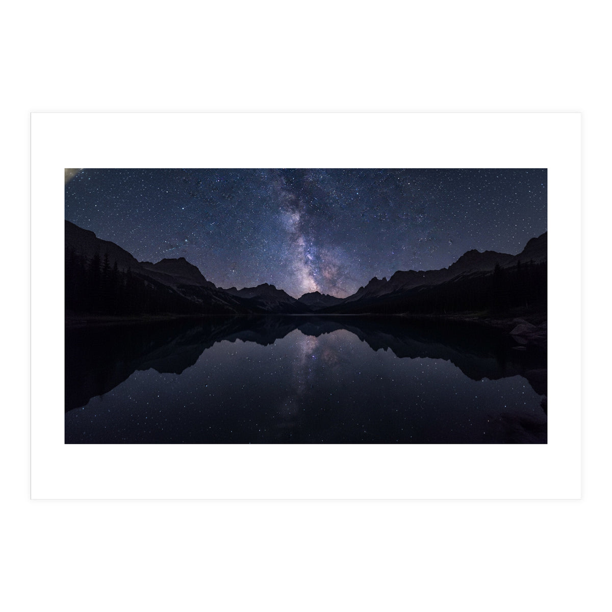 Starlit Reflection: Milky Way Over Mountain Lake (Print Only)