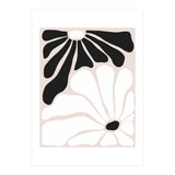 Floral Yin Yang, Scandinavian Nature Flowers Botanical Concept, Plants Blossom Positivity Neutral Minimalism (Print Only) thumbnail