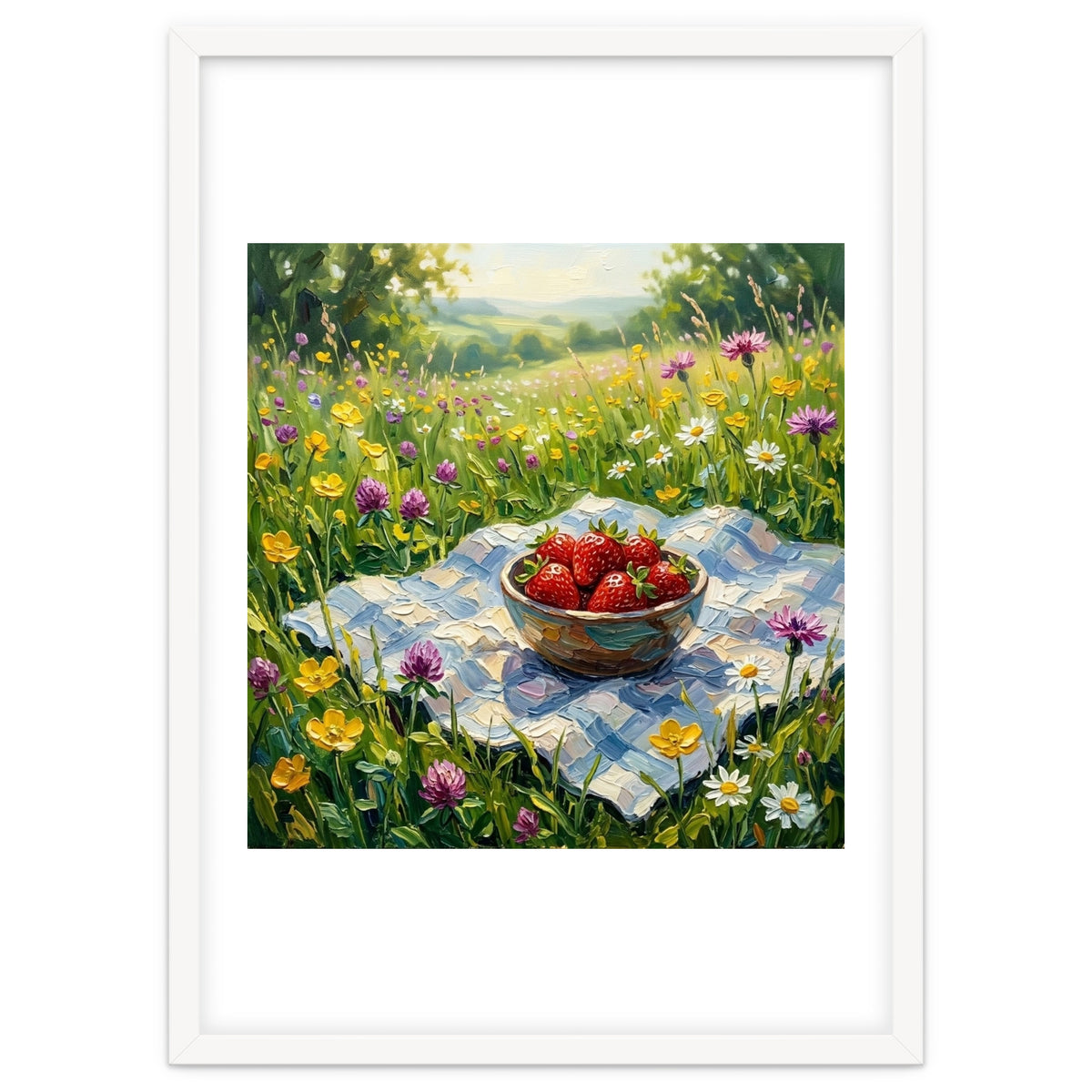 Summer Strawberries in the Meadow