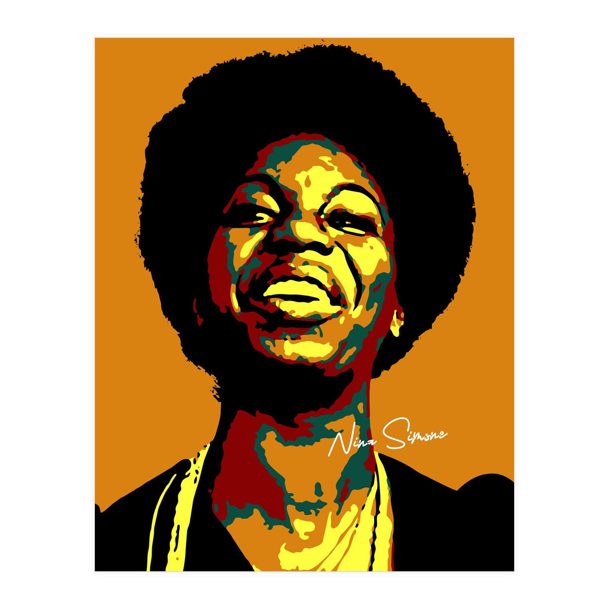 Nina Simone Music Legend in Pop Art (Print Only)
