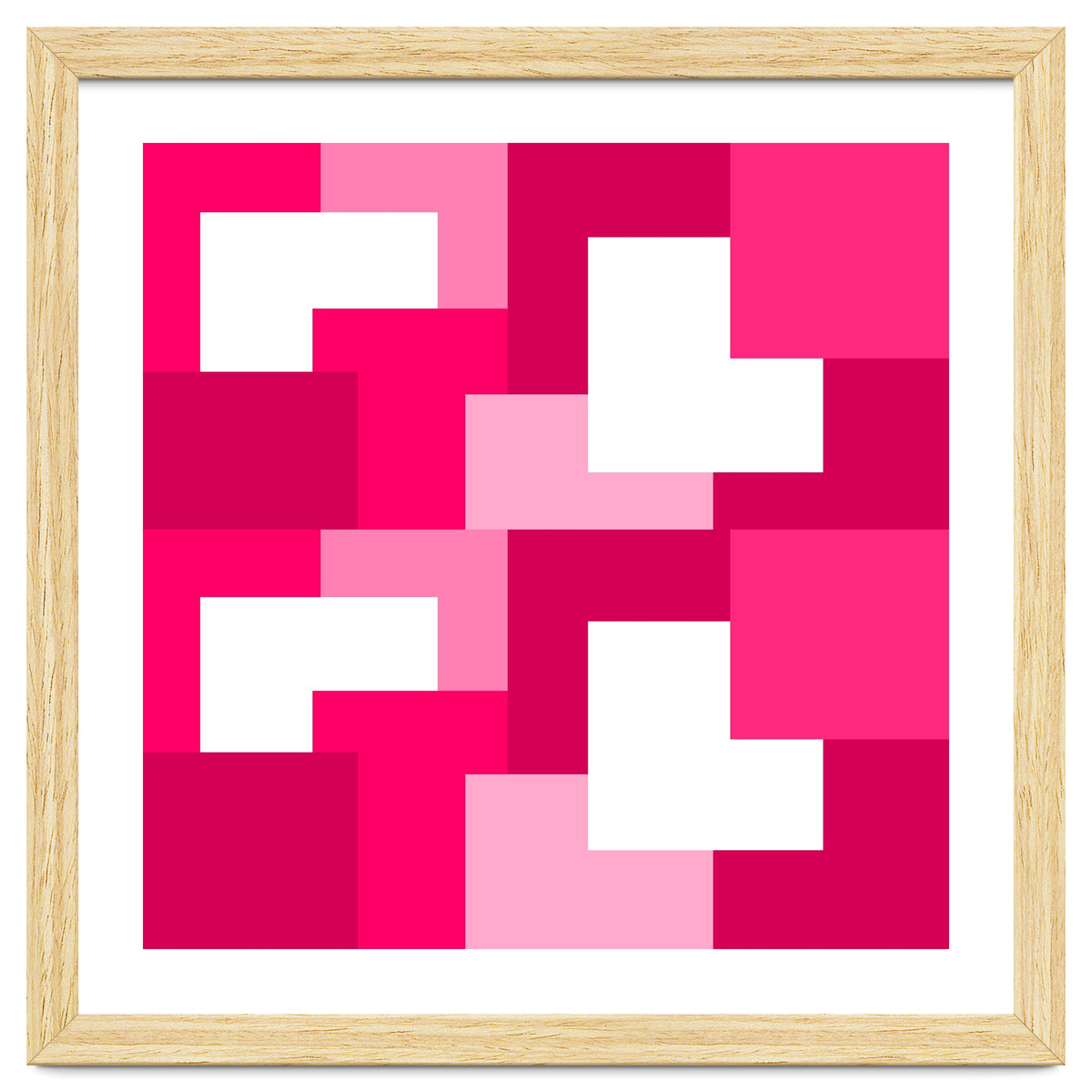 Pink Abstract Square Tiles