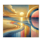 Sundown Serenity Scene In Art Deco (Print Only) thumbnail