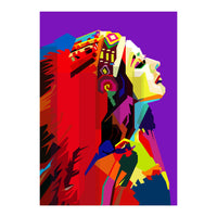 Apache Woman Pop Art Wpap (Print Only)