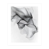 Abstract Black And White Flowing Lines Forming Organic Shapes And Forms (Print Only) thumbnail