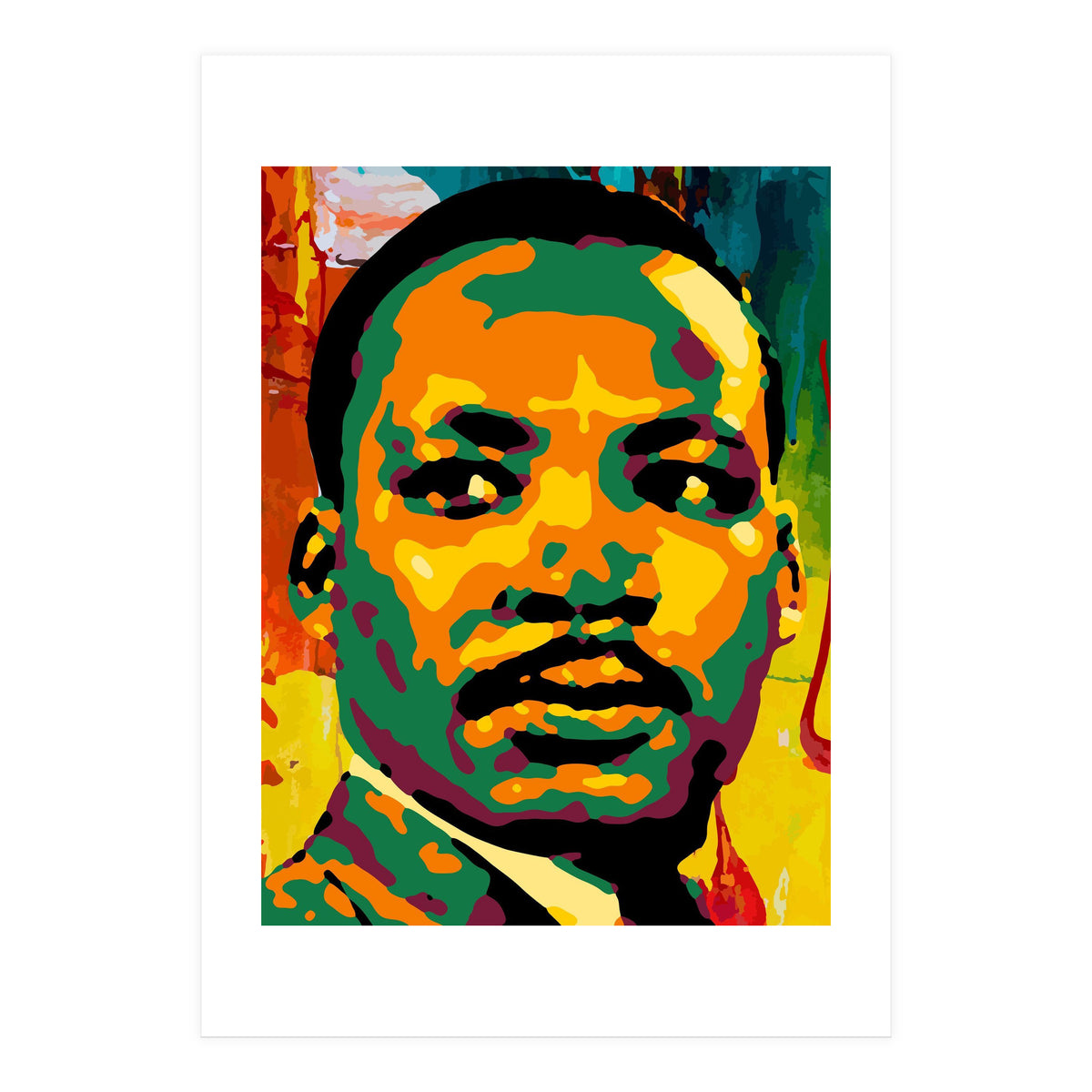Martin Luther King Jr Abstract Art (Print Only)