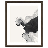 Abstract Black And White Wavy Lines Flowing Organic Shape thumbnail