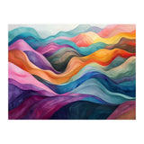 Colorful Abstract Wavy Landscape (Print Only) thumbnail