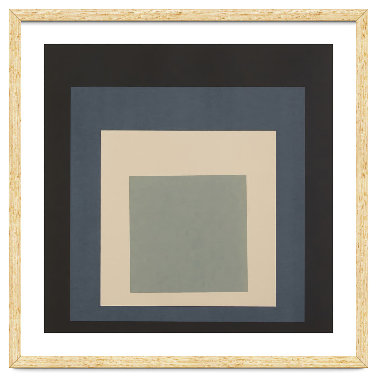 JOSEF ALBERS - HOMAGE TO THE SQUARE BEIGE GREY BLACK HIGH RESOLUTION