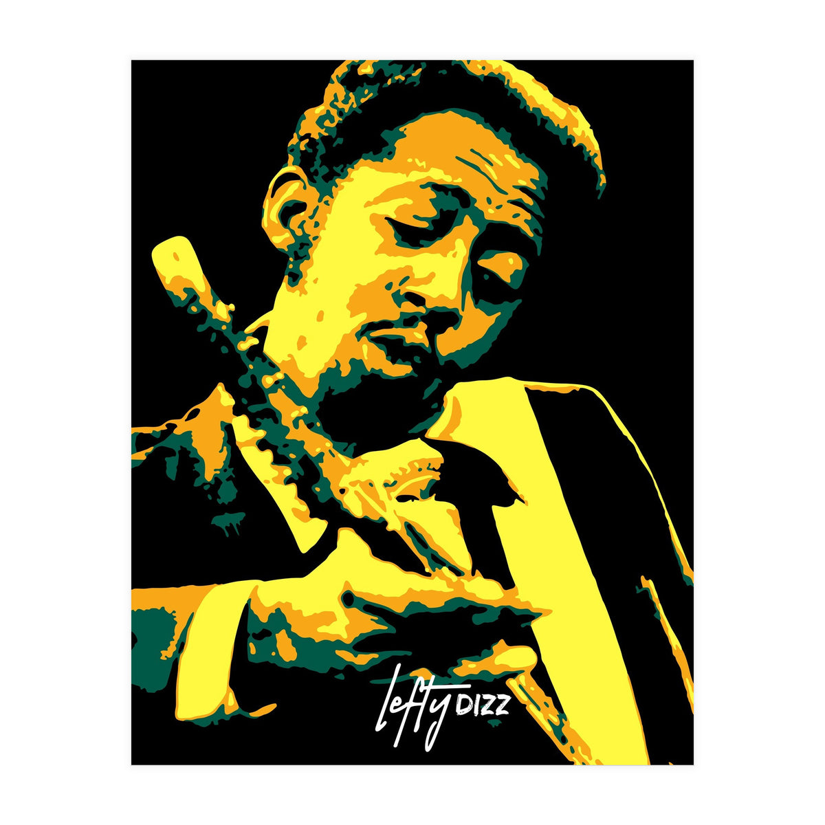 Lefty Dizz American Chicago Blues Guitarist Legend (Print Only)