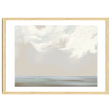Abstract muted sea and clouds oil painting thumbnail